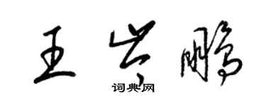 梁錦英王岑鵬草書個性簽名怎么寫