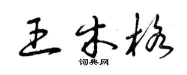曾慶福王木格草書個性簽名怎么寫