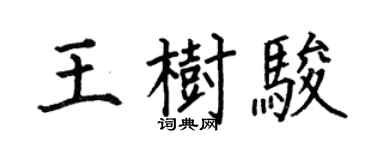 何伯昌王樹駿楷書個性簽名怎么寫