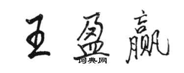 駱恆光王盈贏行書個性簽名怎么寫