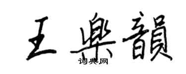 王正良王樂韻行書個性簽名怎么寫