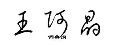 梁錦英王阿晶草書個性簽名怎么寫