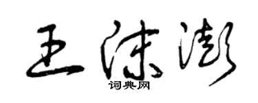 曾慶福王沫澎草書個性簽名怎么寫