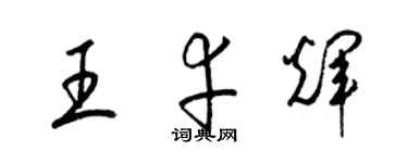 梁錦英王幸輝草書個性簽名怎么寫