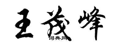 胡問遂王茂峰行書個性簽名怎么寫