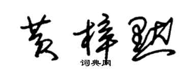 朱錫榮黃梓默草書個性簽名怎么寫