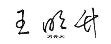 駱恆光王明竹草書個性簽名怎么寫