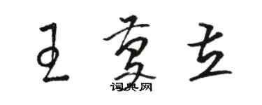 駱恆光王慶立草書個性簽名怎么寫