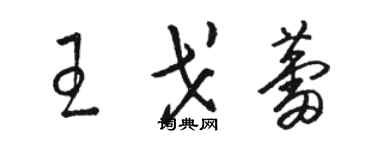 駱恆光王戈蕾草書個性簽名怎么寫