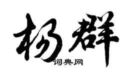 胡問遂楊群行書個性簽名怎么寫
