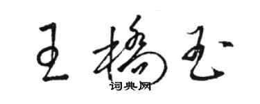 駱恆光王橋玉草書個性簽名怎么寫