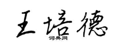 王正良王培德行書個性簽名怎么寫