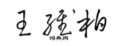 駱恆光王維柏草書個性簽名怎么寫