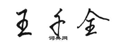 駱恆光王千全行書個性簽名怎么寫