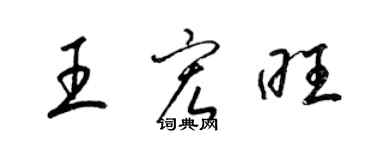 梁錦英王宏旺草書個性簽名怎么寫