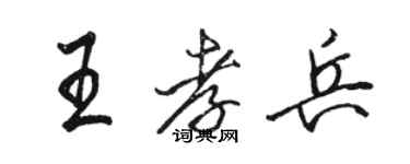 駱恆光王孝兵行書個性簽名怎么寫