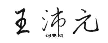 駱恆光王沛元行書個性簽名怎么寫