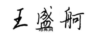 王正良王盛舸行書個性簽名怎么寫