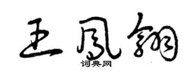 曾慶福王鳳翎草書個性簽名怎么寫