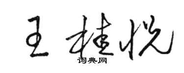 駱恆光王桂悅草書個性簽名怎么寫