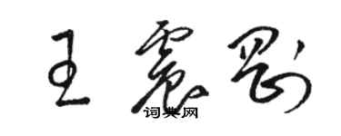 駱恆光王震剛草書個性簽名怎么寫