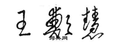 駱恆光王鄭慧草書個性簽名怎么寫