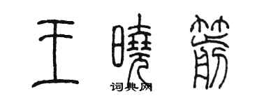 陳墨王曉箭篆書個性簽名怎么寫