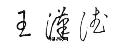 駱恆光王漢德草書個性簽名怎么寫