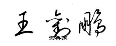 梁錦英王劉鵬草書個性簽名怎么寫