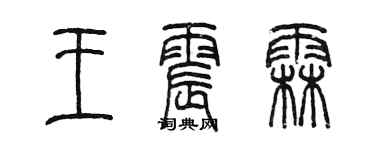 陳墨王震霖篆書個性簽名怎么寫