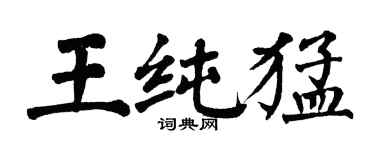翁闓運王純猛楷書個性簽名怎么寫