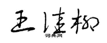 曾慶福王佳柳草書個性簽名怎么寫