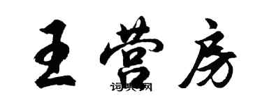 胡問遂王營房行書個性簽名怎么寫