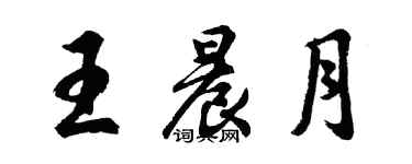 胡問遂王晨月行書個性簽名怎么寫