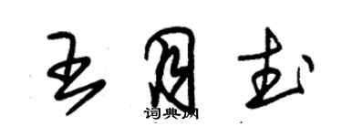 朱錫榮王月武草書個性簽名怎么寫