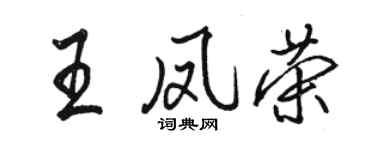 駱恆光王鳳榮行書個性簽名怎么寫