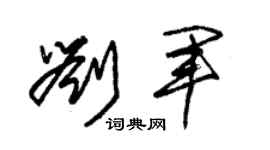 朱錫榮劉軍草書個性簽名怎么寫