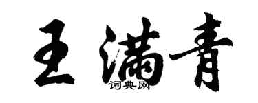 胡問遂王滿青行書個性簽名怎么寫