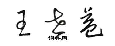 駱恆光王世益草書個性簽名怎么寫