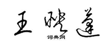 梁錦英王映蓬草書個性簽名怎么寫