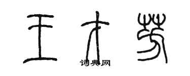 陳墨王才芳篆書個性簽名怎么寫