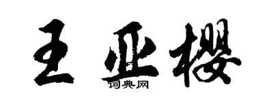 胡問遂王亞櫻行書個性簽名怎么寫