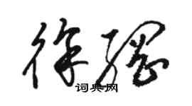 駱恆光徐綱草書個性簽名怎么寫