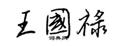 王正良王國祿行書個性簽名怎么寫