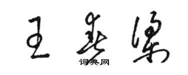 駱恆光王春梁草書個性簽名怎么寫