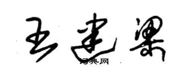 朱錫榮王建梁草書個性簽名怎么寫
