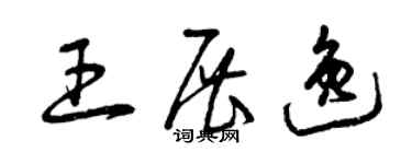 曾慶福王展逸草書個性簽名怎么寫