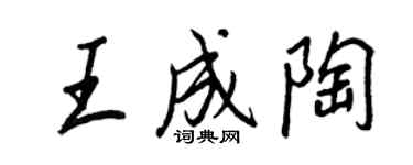 王正良王成陶行書個性簽名怎么寫