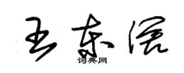 朱錫榮王東闊草書個性簽名怎么寫