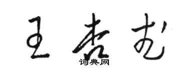 駱恆光王杏武草書個性簽名怎么寫